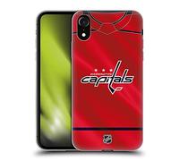 Head Case Designs Officially Licensed NHL Jersey Washington Capitals Gel Case [Military Grade Protection] Compatible With Apple iPhone XR