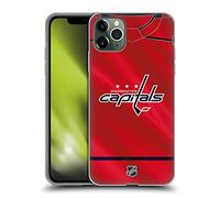 Head Case Designs Officially Licensed NHL Jersey Washington Capitals Gel Case [Military Grade Protection] Compatible with Apple iPhone 11 Pro Max and Compatible with MagSafe