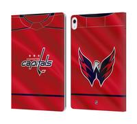 Head Case Designs Officially Licensed NHL Jersey Washington Capitals Leather Wallet Case Compatible With Apple iPad Air 13 2024/2025
