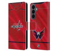 Head Case Designs Officially Licensed NHL Jersey Washington Capitals Leather Wallet Case Compatible With Samsung Galaxy S26 Plus