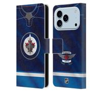 Head Case Designs Officially Licensed NHL Jersey Winnipeg Jets Leather Wallet Case Compatible With Apple iPhone 17 Pro