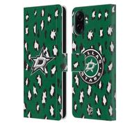 Head Case Designs Officially Licensed NHL Leopard Patten Dallas Stars Leather Wallet Case Compatible With Samsung Galaxy A07