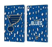 Head Case Designs Officially Licensed NHL Leopard Patten St Louis Blues Leather Wallet Case Compatible With Apple iPad Air 13 2024/2025