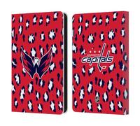 Head Case Designs Officially Licensed NHL Leopard Patten Washington Capitals Leather Wallet Case Compatible With Amazon Kindle 11th Gen 6in 2022
