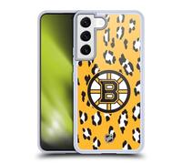 Head Case Designs Officially Licensed NHL Leopard Pattern Boston Bruins Gel Case [Military Grade Protection] Compatible With Samsung Galaxy S22 5G