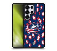 Head Case Designs Officially Licensed NHL Leopard Pattern Columbus Blue Jackets Gel Armour Case [Military Grade Protection] Compatible With Samsung Galaxy S25 Ultra
