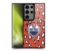 Head Case Designs Officially Licensed NHL Leopard Pattern Edmonton Oilers Gel Armour Case [Military Grade Protection] Compatible With Samsung Galaxy S24 Ultra 5G