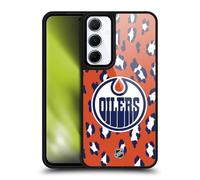 Head Case Designs Officially Licensed NHL Leopard Pattern Edmonton Oilers Gel Armour Case [Military Grade Protection] Compatible With Samsung Galaxy A55 5G