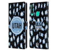 Head Case Designs Officially Licensed NHL Leopard Pattern Utah Mammoth Leather Wallet Case Compatible With Huawei P40 lite E