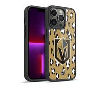 Head Case Designs Officially Licensed NHL Leopard Pattern Vegas Golden Knights Gel Armour Case [Military Grade Protection] Compatible With Apple iPhone 13 Pro