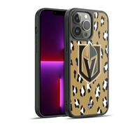 Head Case Designs Officially Licensed NHL Leopard Pattern Vegas Golden Knights Gel Armour Case [Military Grade Protection] Compatible With Apple iPhone 13 Pro Max