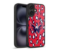 Head Case Designs Officially Licensed NHL Leopard Pattern Washington Capitals Gel Armour Case [Military Grade Protection] Compatible With Apple iPhone 16