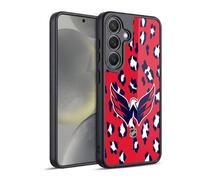 Head Case Designs Officially Licensed NHL Leopard Pattern Washington Capitals Gel Armour Case [Military Grade Protection] Compatible With Samsung Galaxy S24 5G