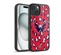 Head Case Designs Officially Licensed NHL Leopard Pattern Washington Capitals Gel Armour Case [Military Grade Protection] Compatible With Apple iPhone 15