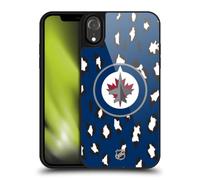 Head Case Designs Officially Licensed NHL Leopard Pattern Winnipeg Jets Gel Armour Case [Military Grade Protection] Compatible With Apple iPhone XR