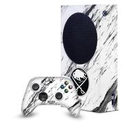 Head Case Designs Officially Licensed NHL Marble Buffalo Sabres Game Console Wrap and Game Controller Skin Bundle Compatible With Xbox Series S Console & Controller Bundle
