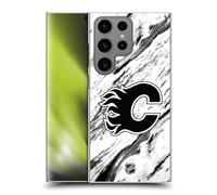 Head Case Designs Officially Licensed NHL Marble Calgary Flames Hard Back Case Compatible With Samsung Galaxy S24 Ultra 5G