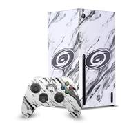Head Case Designs Officially Licensed NHL Marble Carolina Hurricanes Game Console Wrap and Game Controller Skin Bundle Compatible With Xbox Series X