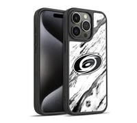 Head Case Designs Officially Licensed NHL Marble Carolina Hurricanes Gel Armour Case [Military Grade Protection] Compatible With Apple iPhone 15 Pro