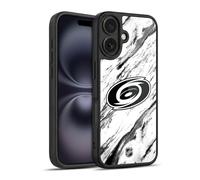 Head Case Designs Officially Licensed NHL Marble Carolina Hurricanes Gel Armour Case [Military Grade Protection] Compatible With Apple iPhone 16