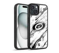 Head Case Designs Officially Licensed NHL Marble Carolina Hurricanes Gel Armour Case [Military Grade Protection] Compatible With Apple iPhone 15