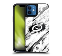 Head Case Designs Officially Licensed NHL Marble Carolina Hurricanes Gel Armour Case [Military Grade Protection] Compatible With Apple iPhone 12 / iPhone 12 Pro