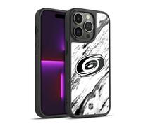 Head Case Designs Officially Licensed NHL Marble Carolina Hurricanes Gel Armour Case [Military Grade Protection] Compatible With Apple iPhone 14 Pro