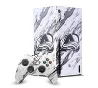 Head Case Designs Officially Licensed NHL Marble Colorado Avalanche Game Console Wrap and Game Controller Skin Bundle Compatible With Xbox Series X