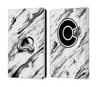 Head Case Designs Officially Licensed NHL Marble Colorado Avalanche Leather Wallet Case Compatible With Amazon Kindle Paperwhite 6