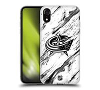 Head Case Designs Officially Licensed NHL Marble Columbus Blue Jackets Gel Case [Military Grade Protection] Compatible With Apple iPhone XR