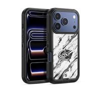 Head Case Designs Officially Licensed NHL Marble Columbus Blue Jackets Ultra-Armoured Shockproof Case [Military Grade Protection] Compatible With Apple iPhone 17 Pro Max