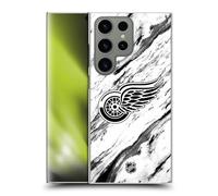 Head Case Designs Officially Licensed NHL Marble Detroit Red Wings Hard Back Case Compatible With Samsung Galaxy S24 Ultra 5G