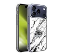 Head Case Designs Officially Licensed NHL Marble Los Angeles Kings Gel Case [Military Grade Protection] Compatible With Apple iPhone 17 Pro Max