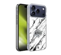 Head Case Designs Officially Licensed NHL Marble Los Angeles Kings Gel Case [Military Grade Protection] Compatible With Apple iPhone 17 Pro