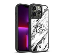 Head Case Designs Officially Licensed NHL Marble Nashville Predators Gel Armour Case [Military Grade Protection] Compatible With Apple iPhone 13 Pro