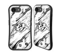 Head Case Designs Officially Licensed NHL Marble Nashville Predators Hybrid Case Compatible With Apple iPhone 16e