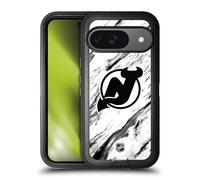 Head Case Designs Officially Licensed NHL Marble New Jersey Devils Ultra-Armoured Shockproof Case Compatible With Google Pixel 9 / Pixel 9 Pro