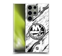 Head Case Designs Officially Licensed NHL Marble New York Islanders Hard Back Case Compatible With Samsung Galaxy S24 Ultra 5G