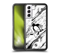 Head Case Designs Officially Licensed NHL Marble Pittsburgh Penguins Ultra-Armoured Shockproof Case Compatible With Samsung Galaxy S21+ 5G