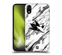 Head Case Designs Officially Licensed NHL Marble San Jose Sharks Gel Case [Military Grade Protection] Compatible With Apple iPhone XR