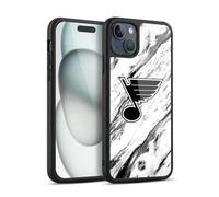 Head Case Designs Officially Licensed NHL Marble St Louis Blues Gel Armour Case [Military Grade Protection] Compatible With Apple iPhone 15 Plus