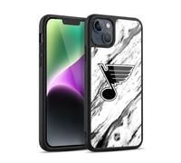 Head Case Designs Officially Licensed NHL Marble St Louis Blues Gel Armour Case [Military Grade Protection] Compatible With Apple iPhone 14 Plus