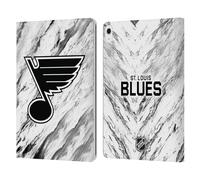 Head Case Designs Officially Licensed NHL Marble St Louis Blues Leather Wallet Case Compatible With Apple iPad Air 13 2024/2025