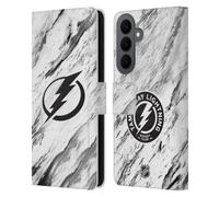 Head Case Designs Officially Licensed NHL Marble Tampa Bay Lightning Leather Wallet Case Compatible With Samsung Galaxy S26 Plus