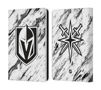 Head Case Designs Officially Licensed NHL Marble Vegas Golden Knights Leather Wallet Case Compatible With Amazon Kindle Paperwhite 6