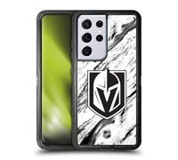 Head Case Designs Officially Licensed NHL Marble Vegas Golden Knights Ultra-Armoured Shockproof Case Compatible With Samsung Galaxy S21 Ultra 5G
