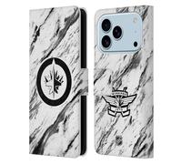 Head Case Designs Officially Licensed NHL Marble Winnipeg Jets Leather Wallet Case Compatible With Apple iPhone 17 Pro