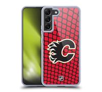 Head Case Designs Officially Licensed NHL Net Pattern Calgary Flames Gel Case [Military Grade Protection] Compatible with Samsung Galaxy S22+ 5G and Compatible with MagSafe