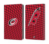 Head Case Designs Officially Licensed NHL Net Pattern Carolina Hurricanes Leather Wallet Case Compatible With Amazon Kindle Paperwhite 6