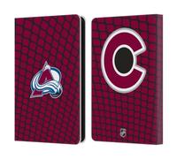 Head Case Designs Officially Licensed NHL Net Pattern Colorado Avalanche Leather Wallet Case Compatible With Amazon Kindle 11th Gen (2024)